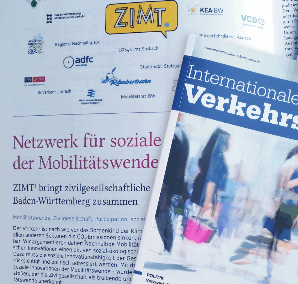 BWIM-Netzwerk ZIMT in „Internationales Verkehrswesen“